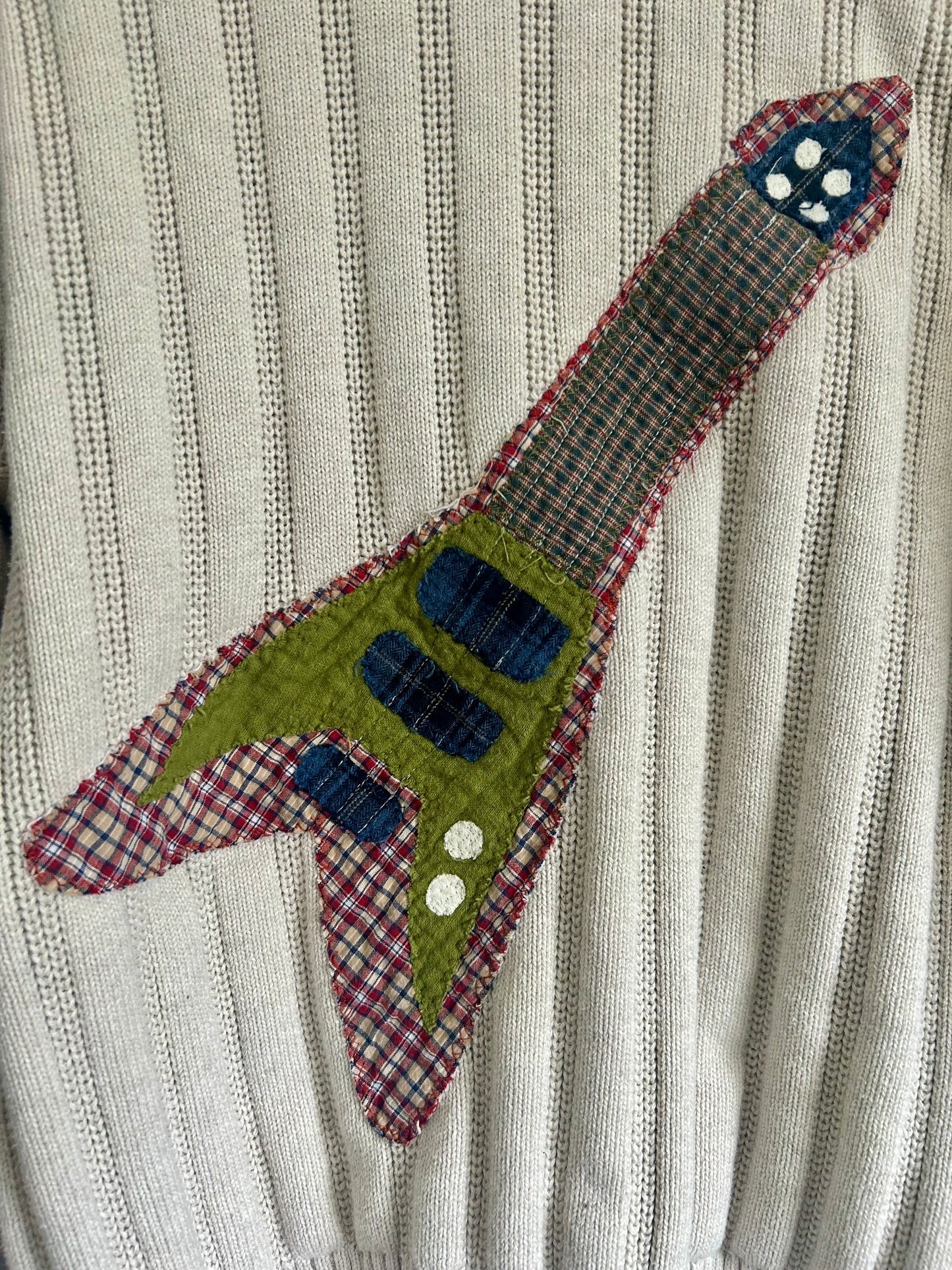 Plaid Guitar Sweater