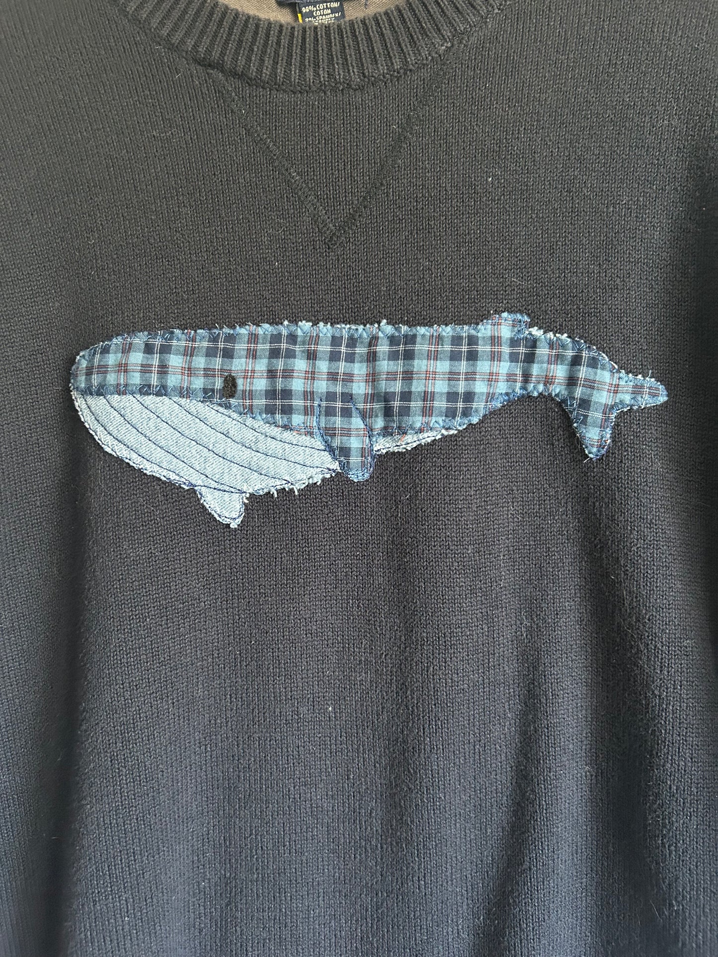 Plaid Whale Sweater