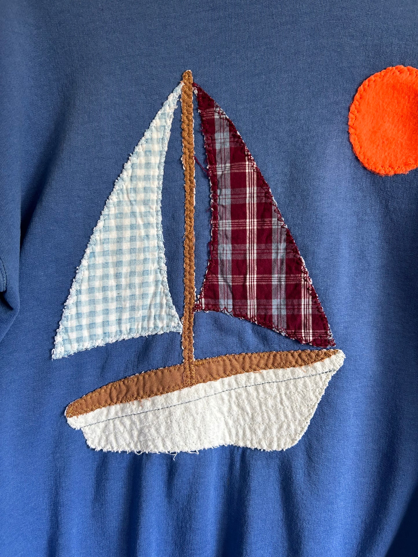 Plaid Sail Boat Sweatshirt