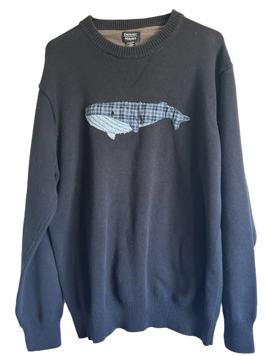 Plaid Whale Sweater