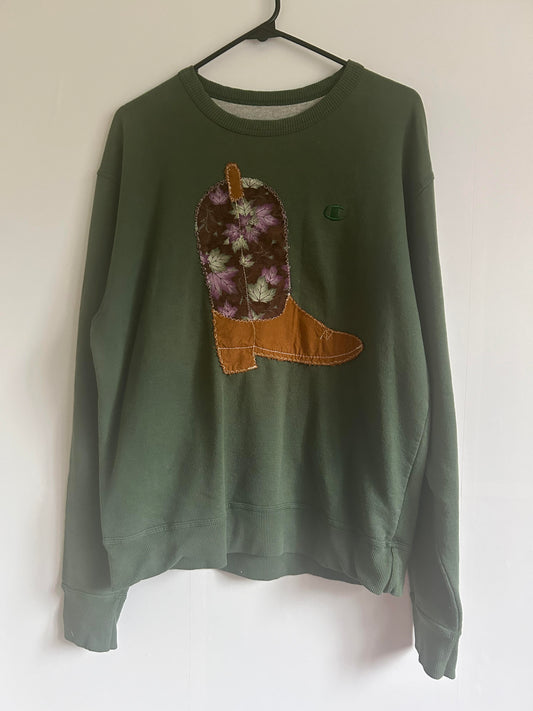 Leaf Cowboy Boot Sweatshirt